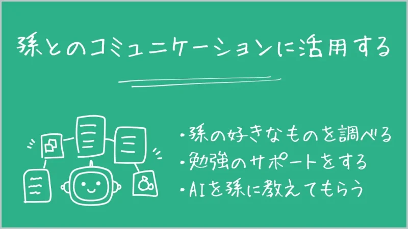 祖父母世代のAI活用事例、孫とのコミュニケーションに活用する
